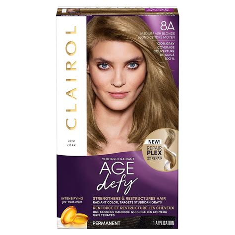 Amazon Com Clairol Age Defy Permanent Hair Dye 8A Medium Ash Blonde