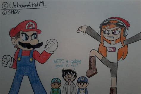 Smg4 Mario Vs Meggy By Unknownartistml On Deviantart