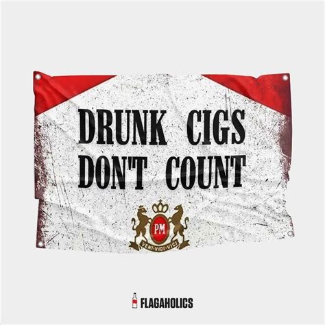Drunk Cigs Dont Count Flag Etsy Uk