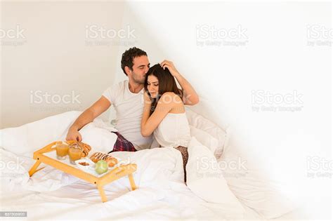 Loving Couple In Bed Stock Photo Download Image Now Adult Bed
