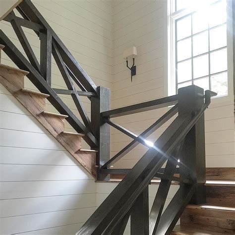 This type of railing is a little different than other types. Design details of a mountain project #design #interiordesign #shiplap #modernrustic (With images ...