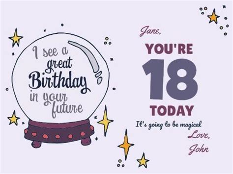 Create Customized 18th Birthday Cards With Design Wizard