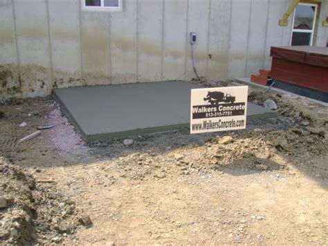 Hot tubs must be placed on a flat, level surface, such as a concrete slab or a deck, without any shims. Walkers Concrete LLC - Residential Concrete Concrete ...