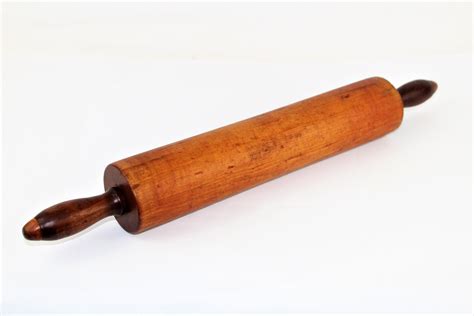 Vintage Wood Rolling Pin Two Tone Hardwood Bakers Rolling Pin