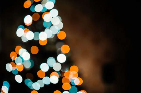 Christmas Tree Bokeh Lights Background Free Stock Photo Picjumbo