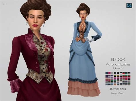 Elfdor Victorian Ladies Gown • Sims 4 Downloads