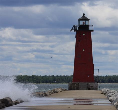 Lighthouses Of Michigan © Manistique East Breakwater Light Flickr