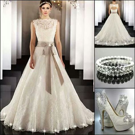 Pearl And Silver Wedding Dresses Ball Gowns Wedding Cheap Wedding Dress