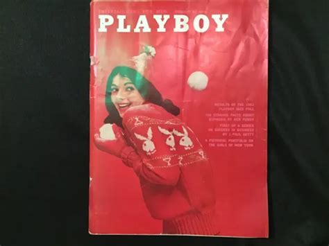 Vintage Play Boy Magazine February Centerfold Barbara Ann