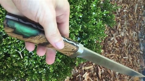 Custom Handmade Knife With Resin Cast Handle Youtube