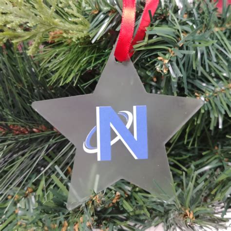 Star Shaped Custom Acrylic Holiday Ornament Napnameplates