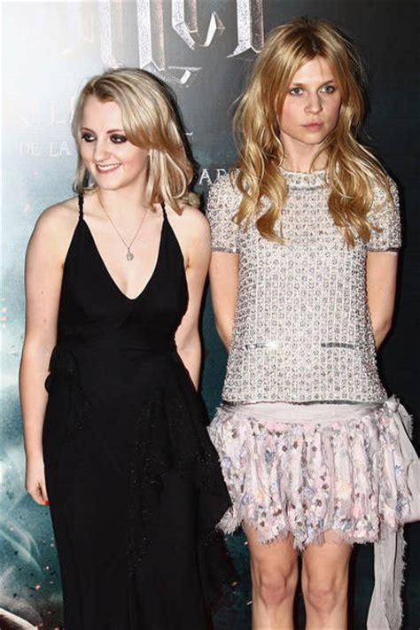 Evanna Lynch And Clemence Poesy Harry Potter Actresses Photo