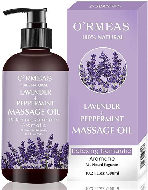 Massage Oil With Lavender And Peppermint Massage Oil For Skin Moisturizing Body Oil Lavender