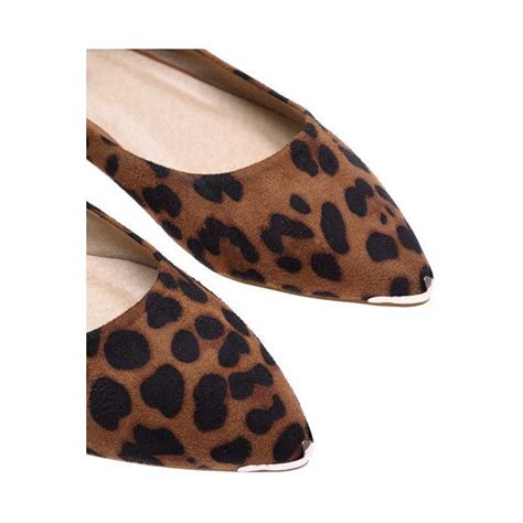 Sheinsheinside Leopard Casual Point Toe Flats Pointed Toe Flats