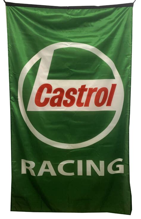 Castrol Racing Green Vertical Flag Banner 5 X 3 Ft 150 X 90 Cm