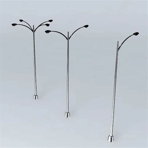 Mild Steel Warm White Dual Arm Street Light Pole At Rs 12180piece In