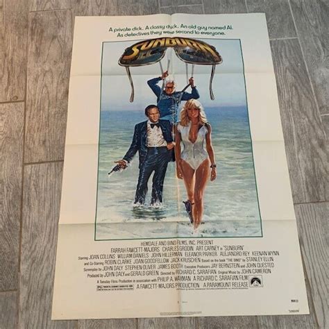Vintage Movie Theater Poster Ephemera 1979 Sunburn Sex Farah Fawcett