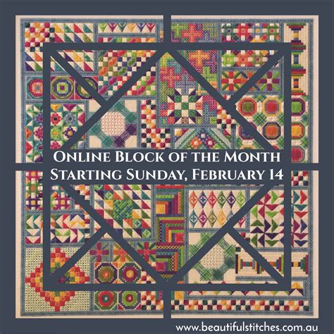 The quilt is a sampler with 12 different unique pieced blocks. 2021 Block of the Month | Beautiful Stitches
