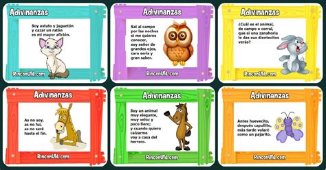 Juegos imprimibles para niños y niñas. Adivinanzas animales para niños Portada - Imagenes Educativas