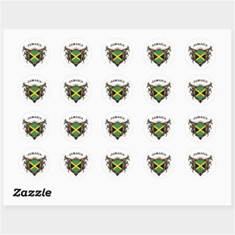 Jamaica Classic Round Sticker Zazzle
