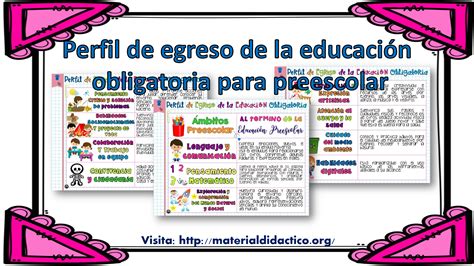 Perfil De Egreso De La Educación Obligatoria Para Preescolar Material