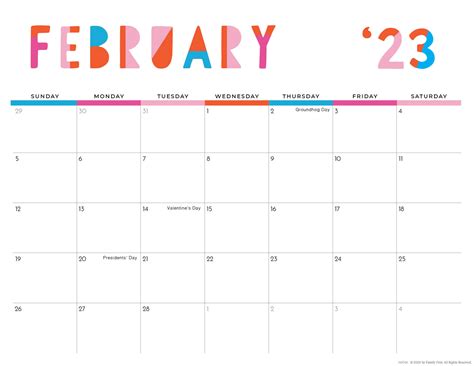2023 Colorful Printable Calendar For Moms Imom
