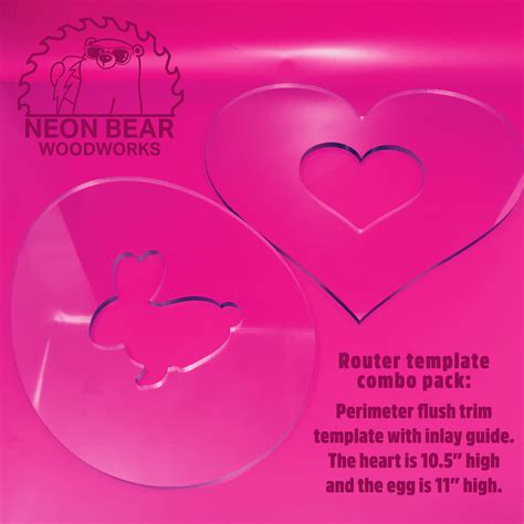 Home Improvement Router Template Clear Acrylic Template Heart Template