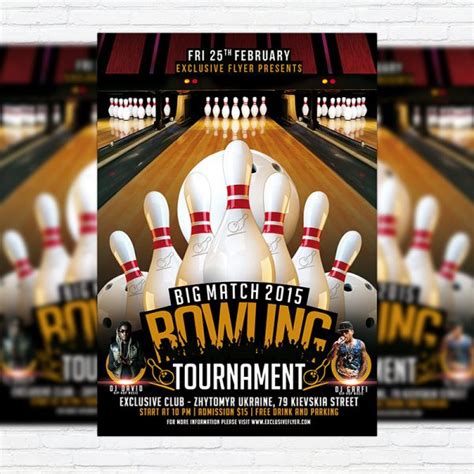 Bowling Tournament Premium Psd Flyer Template Exclsiveflyer Free