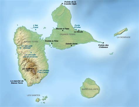 Carte Touristique De Guadeloupe Arts Et Voyages