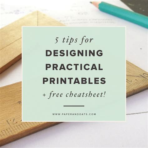 5 Tips For Designing Practical Printables Free Design Cheatsheet