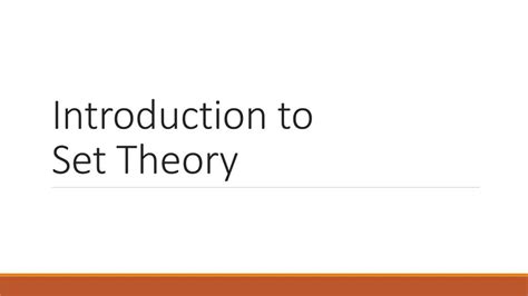 Ppt Introduction To Set Theory Powerpoint Presentation Free Download