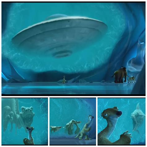 In Ice Age 2002 Theres A Scene Where The Main Characters Enter A Cave