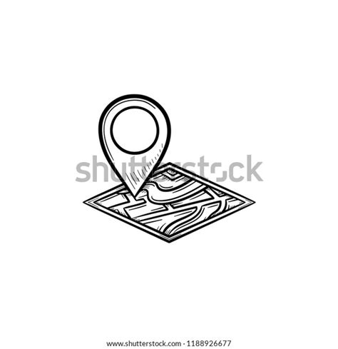 Map Pin Hand Drawn Outline Doodle Stock Vector Royalty Free 1188926677