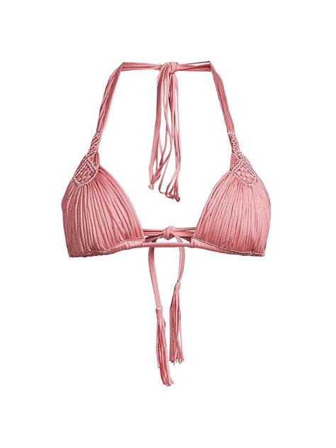 Buy PQ Women S Mila Triangle Bikini Top Pink Size Small Pink At Off Editorialist