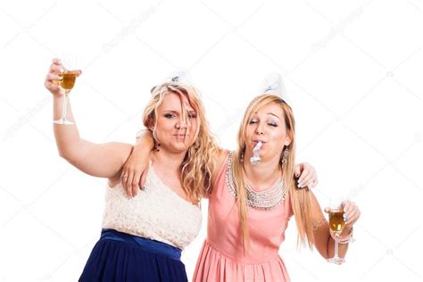 Betrunkene Mädchen Feiern Stockfotografie Lizenzfreie Fotos