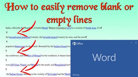 How To Easily Remove Blank Or Empty Lines In Microsoft Word Youtube