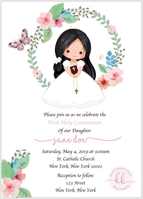 Primera Comunion Invitaciones Templates