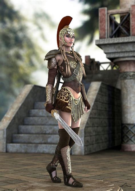 Female Gladiator Warrior Woman Warrior Girl Spartan Warrior