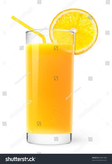 Isolated Drink Glass Orange Juice Slice Stock Photo 66461986 Shutterstock