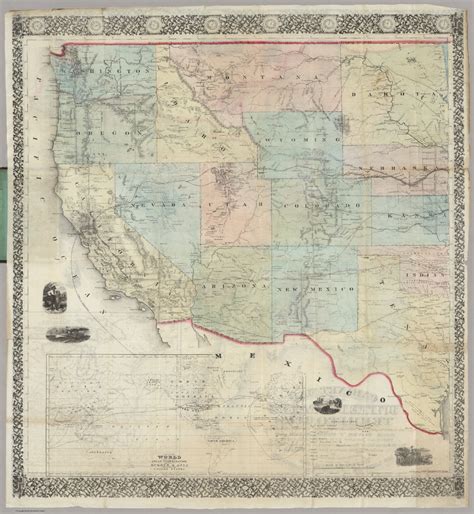 Map Of The United States And Territories West Half David Rumsey