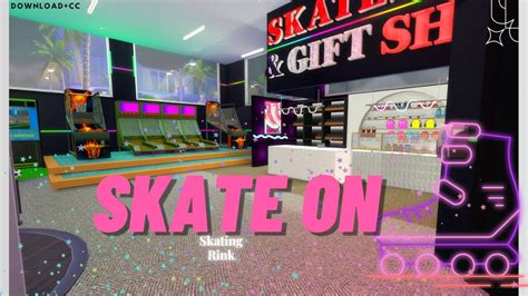 The Sims 4 Skating Rink Tour Download Furniture Cc Youtube