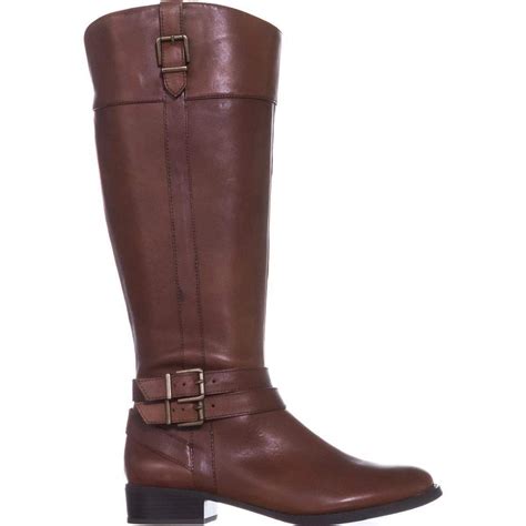 Inc International Concepts I35 Frankii Buckle Riding Boots Womens Boots Cognac 7 Ebay