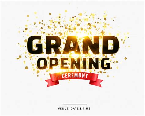 Free Vector Stylish Grand Opening Ceremony Template