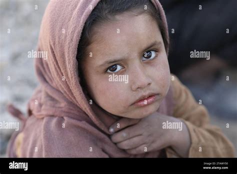 Portrait Of A Young Poor Afghan Girl In The Village Afghan Girl Kabul