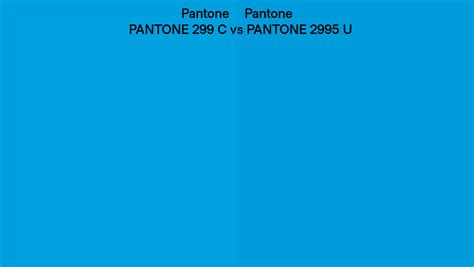 Pantone 299 C Vs Pantone 2995 U Side By Side Comparison