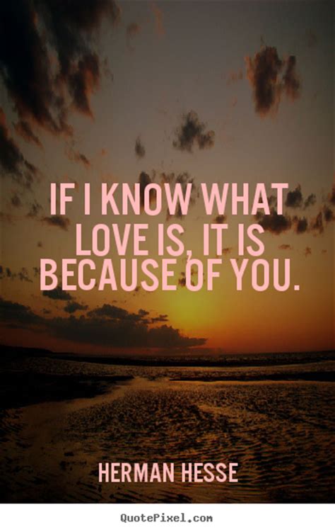 Quote About Love If I Know What Love Is It Is Because
