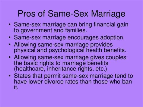 Pro And Cons Of Same Sex Marriage Job Porn