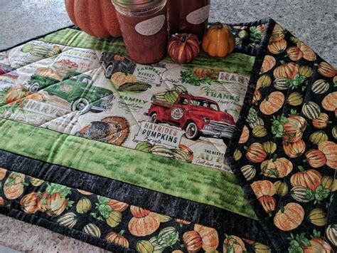 Sew Fast Quilted Table Runner Pattern Directions Easy Quick Etsy