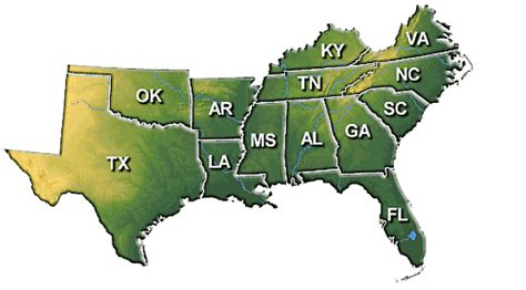 Southern Us Map Outside The Beltway