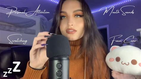 Beebee ASMR Foam Mic Cover Scratching Part Compilation Personal Attention Long Nails Fast